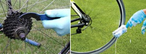 čistenie kolesa bicykla